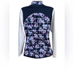 Peter Millar NEW Ladies  Outdoor/Golf Hybrid Quilted Navy Floral Full Zip Jacket Photo 5