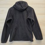 Columbia {S} Hooded Full Zip Up Drawstring Jacket Dark Gray Black Photo 1