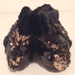 Sequin Slipper Socks Black Size 8 Photo 2