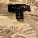 Talbots Floral Lace Overlay Long Sleeve Dress Cream Ivory Size 4 Photo 7