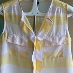 Rue 21 Size small loose fit Sheer striped sleeveless blouse white yellow Photo 1