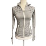 Lululemon Define Jacket – Tonka Stripe Heathered Slate White (Size 4) Photo 1