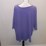 Woman Within  purple casual 1X short sleeve shirt Photo 4