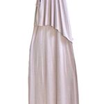 Anthropologie Mickey & Jenny Oat Asymmetric Tiered Ruffle High Neck Sleeveless Maxi Dress Photo 1