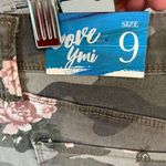 Ymi Camo Shorts Green Cotton Floral Cutoffs Mid Rise Size 9 Photo 7