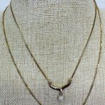 Lot 2 Necklaces Monet & Napier Gold Tone & Faux Pearl Drop Gold Tone Necklace Photo 0