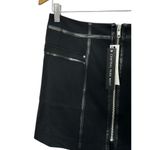 Central Park West  Black Zip Front Mini Skirt Women's Size Medium NEW Photo 2