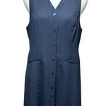 Vintage 90s AKA Eddie Bauer Sleeveless Wool Vest Dress Black 12 Petite Size 12P Photo 0