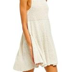 Free People  Oatmeal Cream Combo Raffle Sweater Lined Dress Size small Photo 0