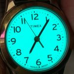 Timex  indiglo women’s watch gold silver tone 25mm round stretch band running Photo 8