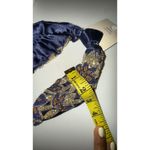 Embellished Beaded Floral Knot Headband – Navy Blue & Gold Photo 10