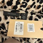 Halogen NWT  Tan Animal Print Leopard Short Sleeve V Neck Romper Size XL Photo 5