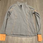 Mondetta  Gray and Orange Herringbone Pullover Photo 0