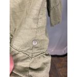 Neon‎ Buddha Green Cotton Long Sleeve Peplum Ruffle V Neck Tunic Top Women's S Photo 2