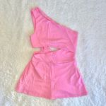 SheIn NWOT Women’s  Pink Cutout One-Shoulder Romper size Small Photo 2