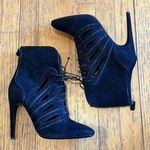 Bottega Veneta Short Suede Ankle Lace Up Boots 40 Black Stiletto EUC Photo 0