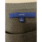 Apt. 9  Sweater Blouse Size L Silver Sparkle Shimmer Gray Holiday Office Lagenlook Photo 3