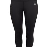 Adidas NEW Leggings Plus Size 7/8 Length Black Running Workout Womens Size 1X Photo 1