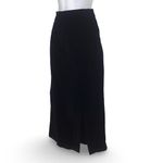 Chaus Velvet Front Slit Skirt Black Size 6 Photo 1