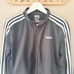 Adidas Zip Up Track Jacket BlackWhite Sz Medium Photo 2