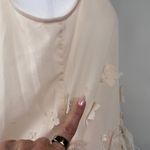 Moulinette Soeurs Anthropologie Feathered Fringe Floral Blouse Tank Top Small Photo 9