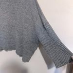 World Market Ribbed Knit Funnel Neck Boxy Sweater Gray Size undefined Photo 2