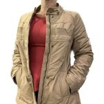 Red Valentino  V Logo Beige Zip Up Puffer Coat Jacket. Photo 2