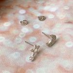 Sterling Silver Gemstone Stars And Moon Earrings Photo 2