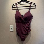 Hilor Plum Purple Wine Swimsuit One Piece Size Large Photo 1