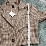 Windsor  Brown Houndstooth Cropped Jacket Photo 5