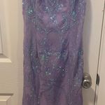 David's Bridal Square Neck Spaghetti Strap Sequin Mini Dress Photo 0