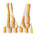 Urban Outfitters   Women's Small Plunge Bikini Top Multicolor Striped Secure Band Photo 0