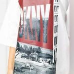 DKNY  Oversized City Screenprint Dress White Size M NWT Photo 2