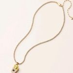 Kate Spade NWT x Target French Fry Gold Tone Tennis Necklace Rhinestones NIB Photo 1