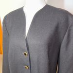Pendleton  Wool Blazer Jacket Womens‎ Size 14 Black Gold Button Front Career Photo 1