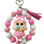 Crybaby Pink Beaded Tassel Removable Keychain Brand New, Great Gift Photo 0
