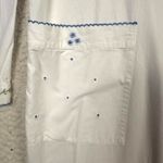 Miss Elaine Robe Womens Large White Embroidered Floral Housecoat Lounge Photo 3