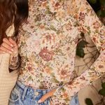 VICI Floral Mesh Mock Neck Top Photo 1