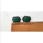 Vintage Morales Medrano Sterling Silver 925 Rectangular Srew Back Earrings Photo 5