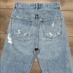 AGOLDE 90’s Mid Rise Straight Distressed Button Fly Blue Jeans Size 23 Photo 4