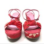 via spiga fabric ankle strap wedge sandals, Italy, size 9 Photo 4