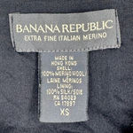 Banana Republic  | XS | Black Merino Wool Silk Lined Beaded Embroidered Cardigan Photo 4