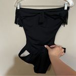 l*space L* Black Free Love‎ Prima Donna Fringe Bandeau Monokini Swimsuit Photo 8