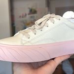 Lisa Vicky Go Get Em Cream Pink Sneaker Sheep Nappa Leather Size 7 Photo 0