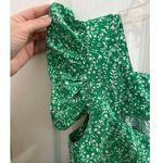 NWT Mackenzie & James Green White Floral Ruffle Blouse M Cottagecore Top Size M Photo 4