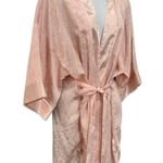 Victoria's Secret Vintage  Gold Label Baby Pink Satin Kimono Wrap Robe One Size Photo 7