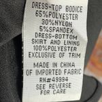 Vintage 90s Cocktail Dress Empire Waist Fit & Flare Lace Floral Black White M Size M Photo 11