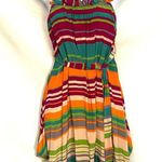 Plenty By Tracy Reese PLENTY Tracy Reese 100% Silk Striped Mini Dress Sz Small Anthropologie Rainbow Photo 13