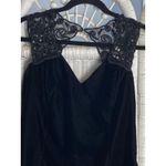 Vintage Scott McClintock Black Velvet Cocktail Dress Beaded Mesh Holiday Party M Size 10 Photo 8