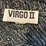 VIRGO II Vintage 80s Women's 12 Black‎ & White House Belted Shirt Dress Collared Black Photo 5